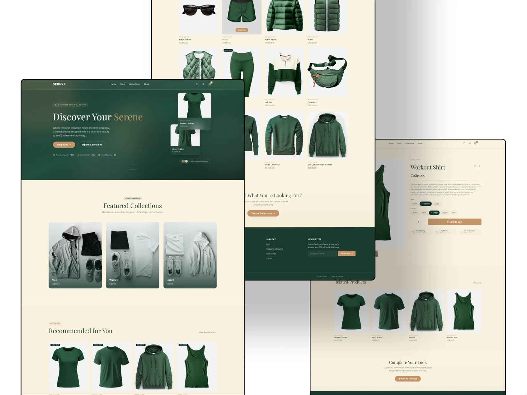 Custom Shopify Store Development for Serene Apparel Brand